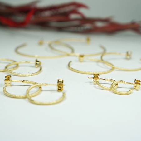 Gold plated hoop earrings