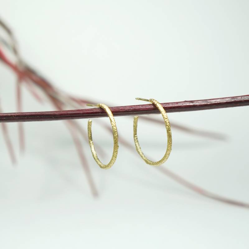 Small hoop gold plated earrings