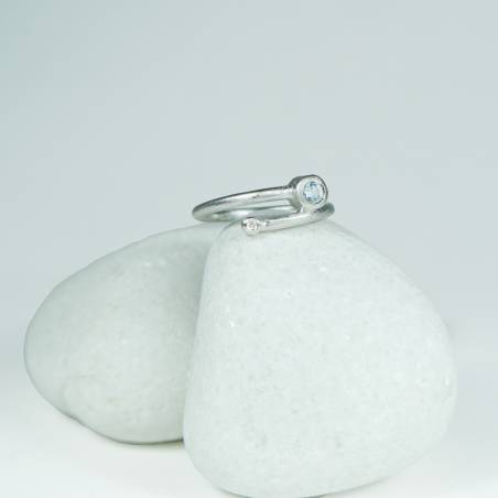 Gemstones silver ring
