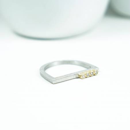 Gold and silver ring Xic in Barcelona