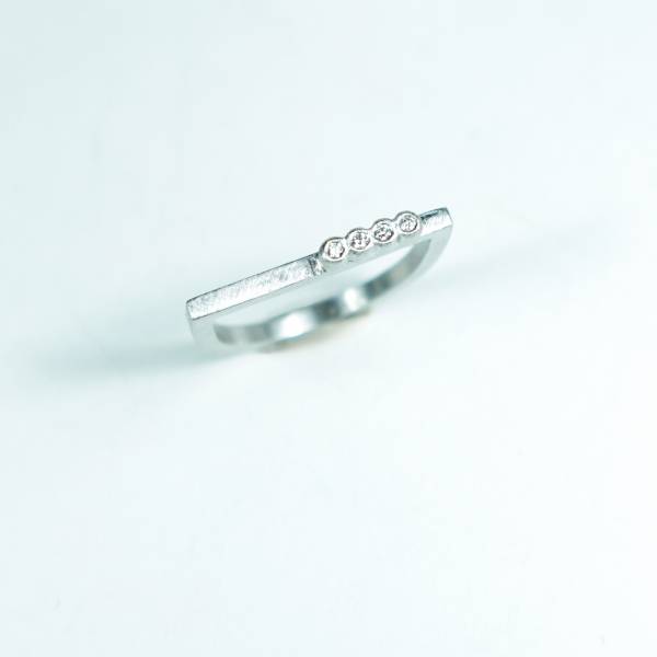 Minimalist design silver ring