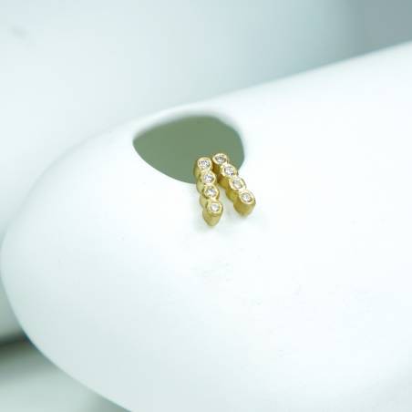 18 Kts gold and diamonds earrings