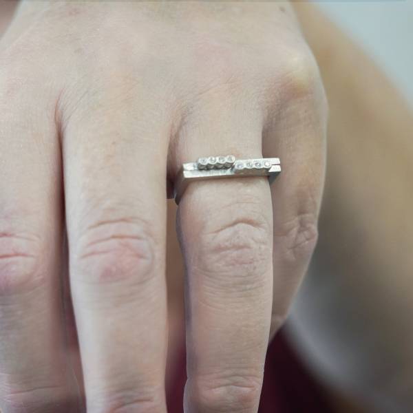 Anell de plata i diamants nova col·lecció