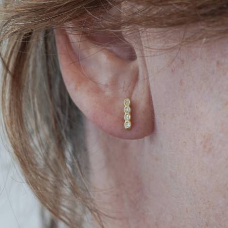 18 Kts yellow gold earrings