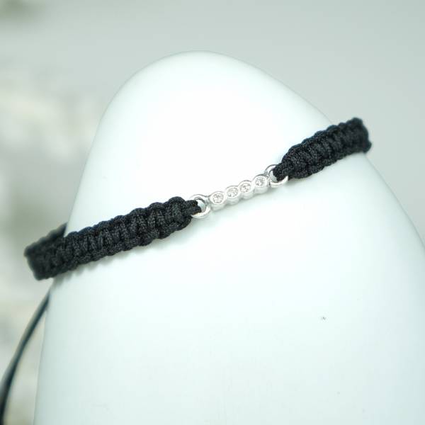 Silver and diamonds bracelet