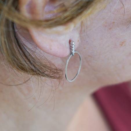 Large silver earrings