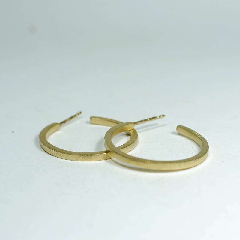Gold plated hoop earrings