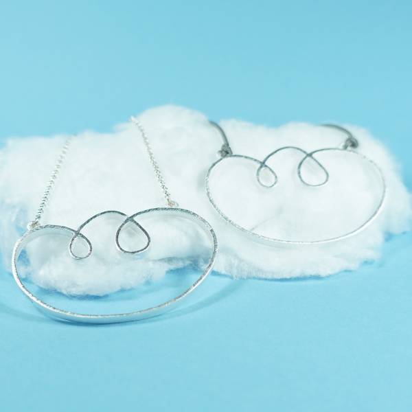 Collar de plata nube