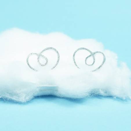 Pendientes de plata pequeños nube