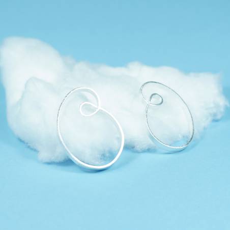 Pendientes plata en forma de nube