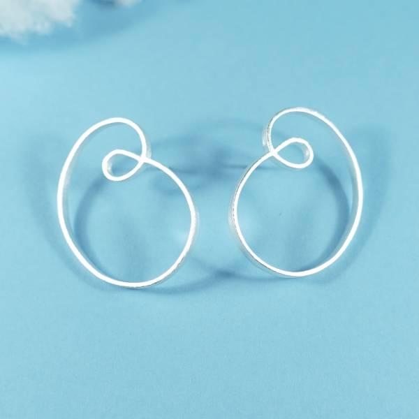 Pendientes grandes plata nube