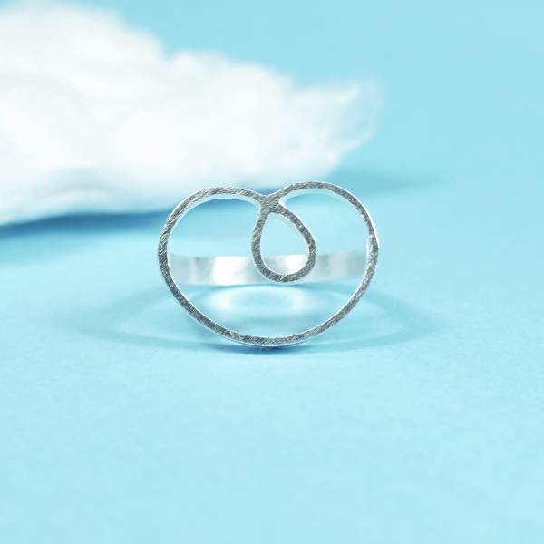 Anillo plata nube