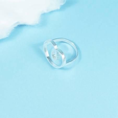 Anell de plata petit en forma de núvol