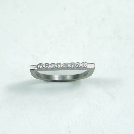 Anell plata especial amb diamants