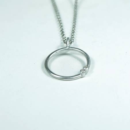 Colgante redondo plata