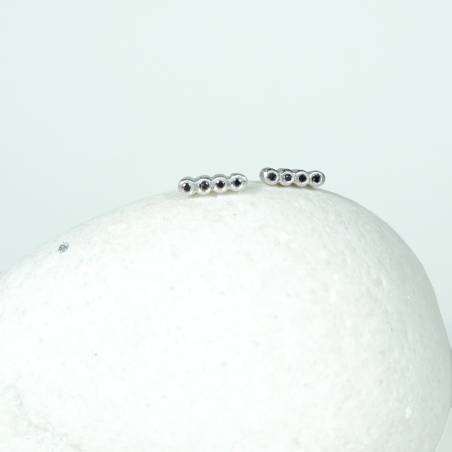 Tiny silver earrings