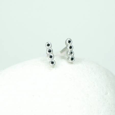 Pendientes diamante negro Barcelona