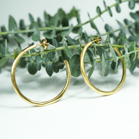 Gold plated hoops