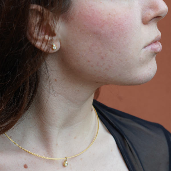 Small gold earrings
