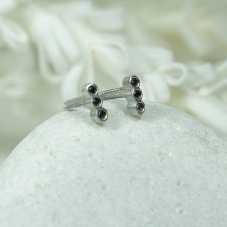 Arracades mini diamant negre