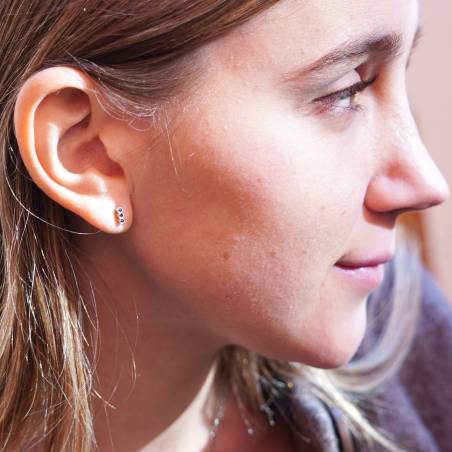 Small silver earrings