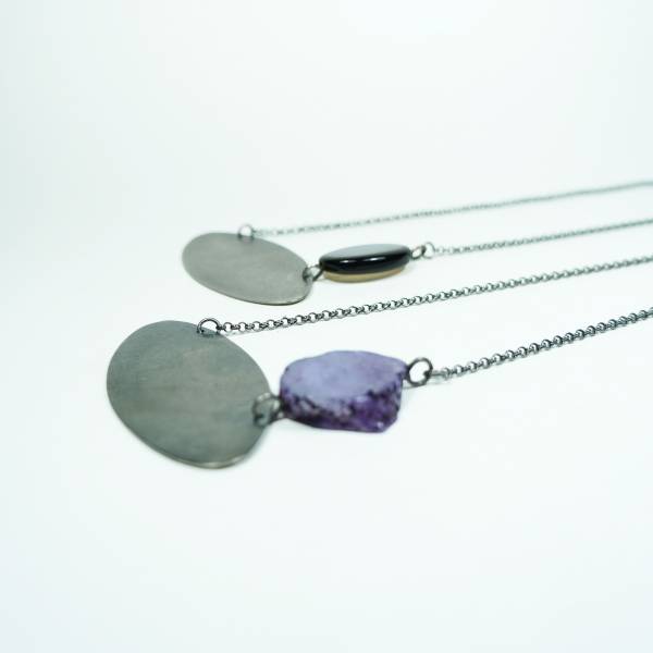 Collar plata largo ELIPSE