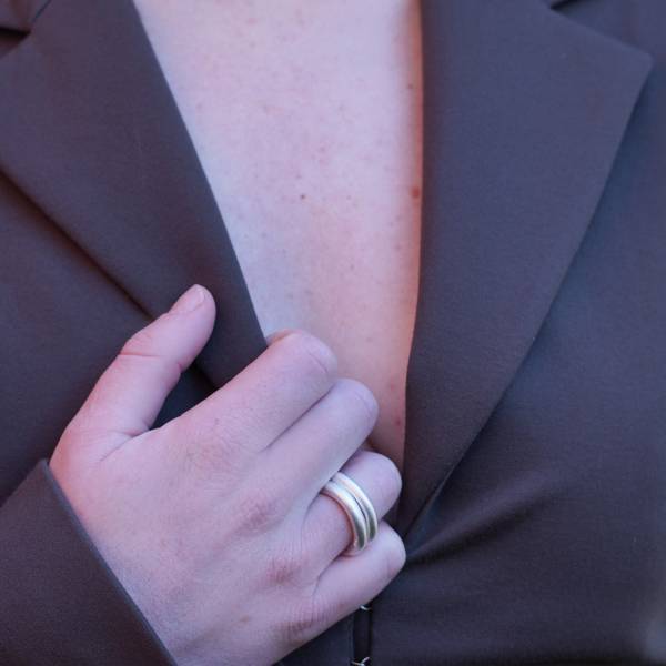 Minimalist silver ring