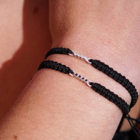 Pulsera plata con diamantes naturales