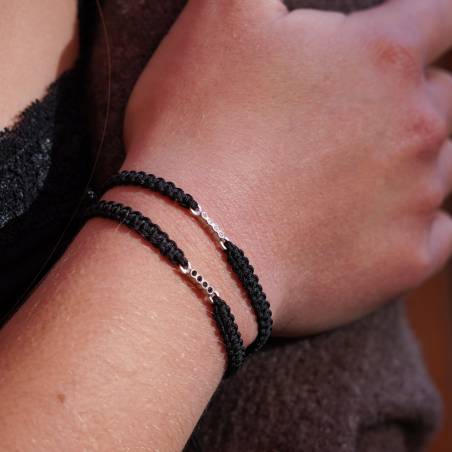 Genuine diamonds silver bracelet