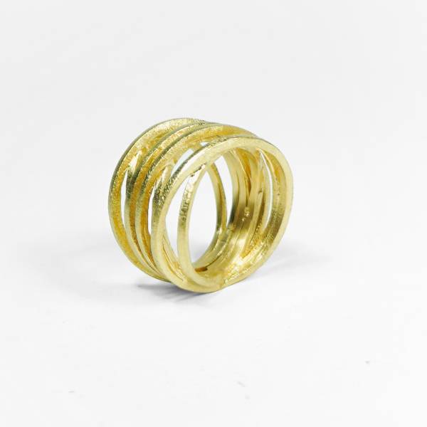 Wide gold plated ring