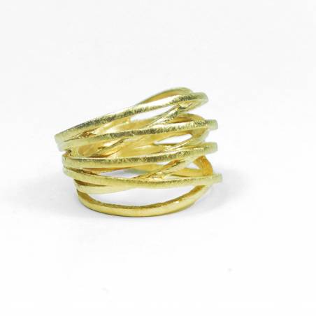 Gold plated silver ring