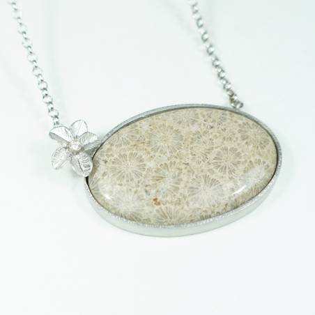 Collar de plata de diseño orgánico